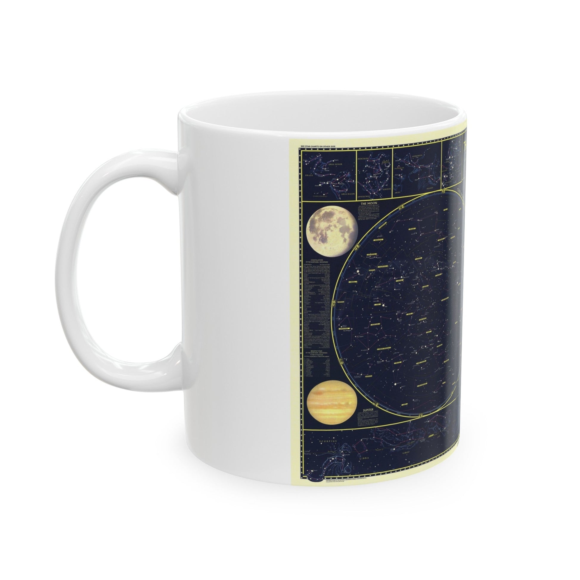 Heavens, The 1 (1957) (Map) White Coffee Mug-The Sticker Space