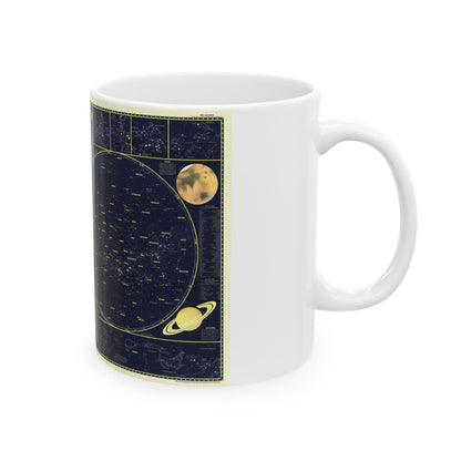 Heavens, The 1 (1957) (Map) White Coffee Mug-The Sticker Space