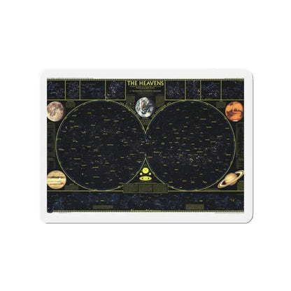 Heavens. The (1970) (Map) Refrigerator Magnet 2 Inch - The Sticker Space