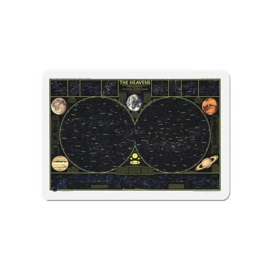 Heavens. The (1970) (Map) Refrigerator Magnet 6 Inch - The Sticker Space