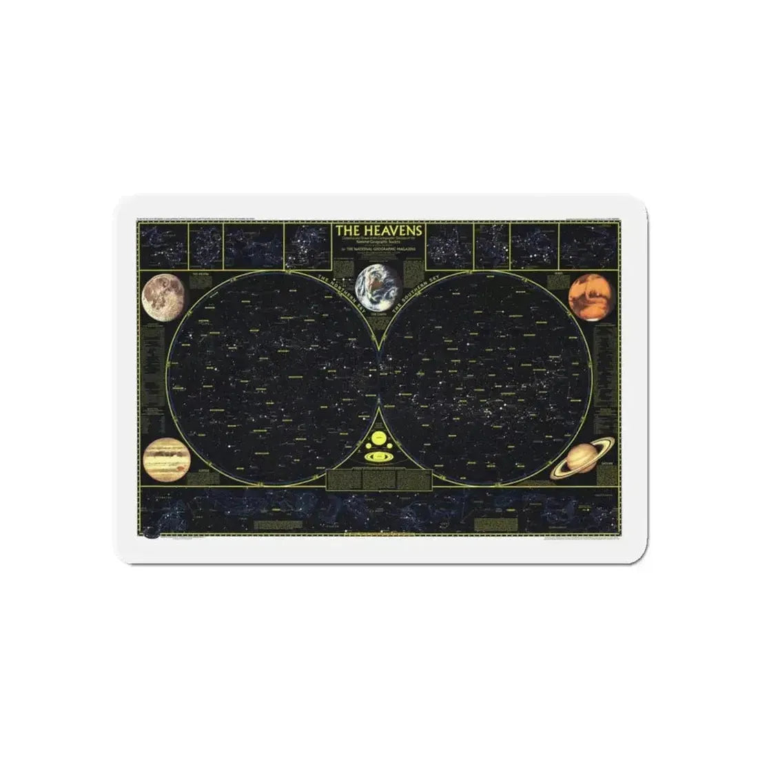 Heavens. The (1970) (Map) Refrigerator Magnet - The Sticker Space