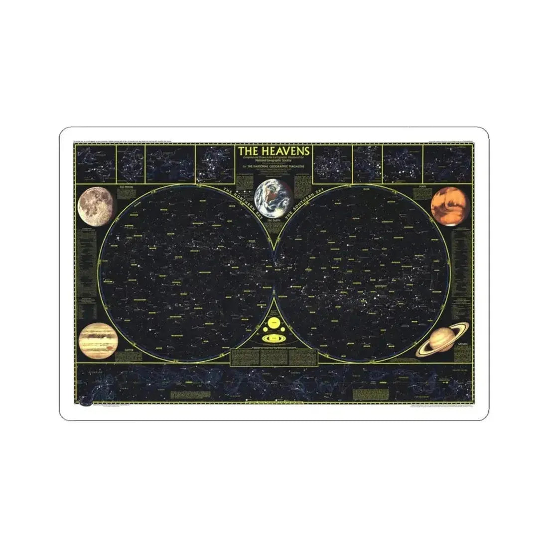 Heavens. The (1970) (Map) STICKER Vinyl Kiss-Cut Decal 4 Inch White - The Sticker Space