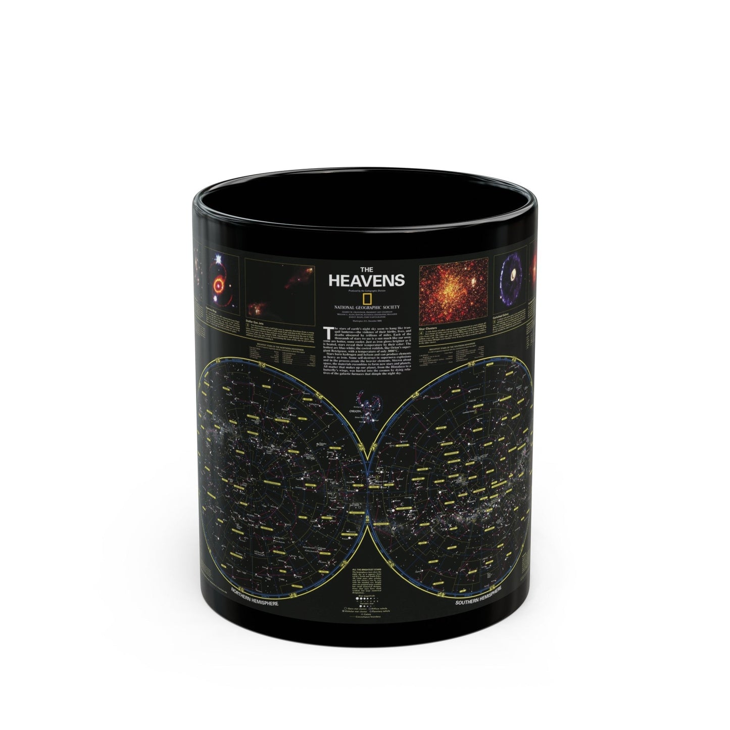 Heavens, The (1995) (Map) Black Coffee Mug-11oz-The Sticker Space