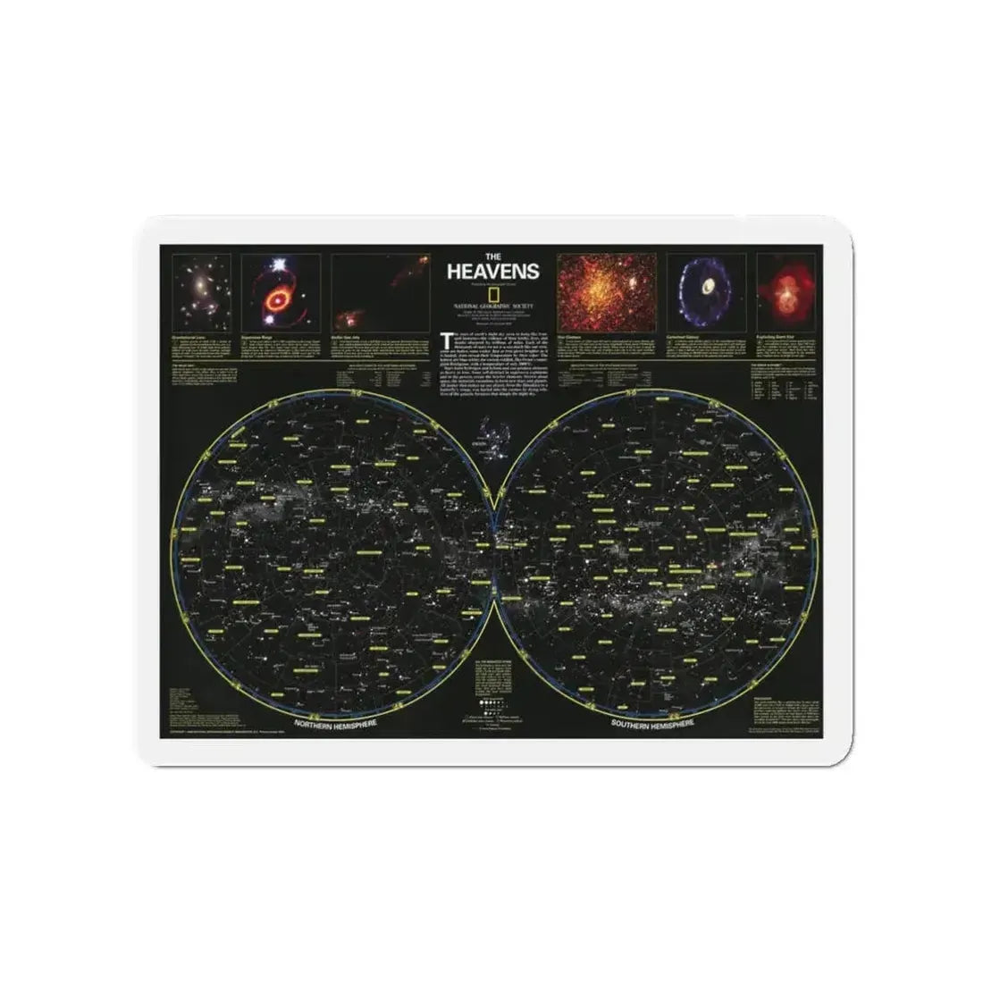 Heavens, The (1995) (Map) Refrigerator Magnet 3 Inch - The Sticker Space