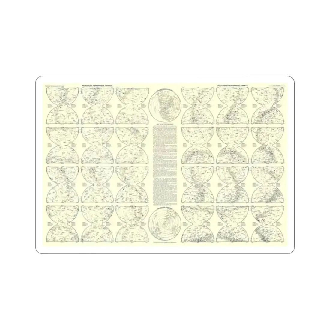 Heavens, The 2 (1957) (Map) STICKER Vinyl Kiss-Cut Decal 2 Inch White - The Sticker Space