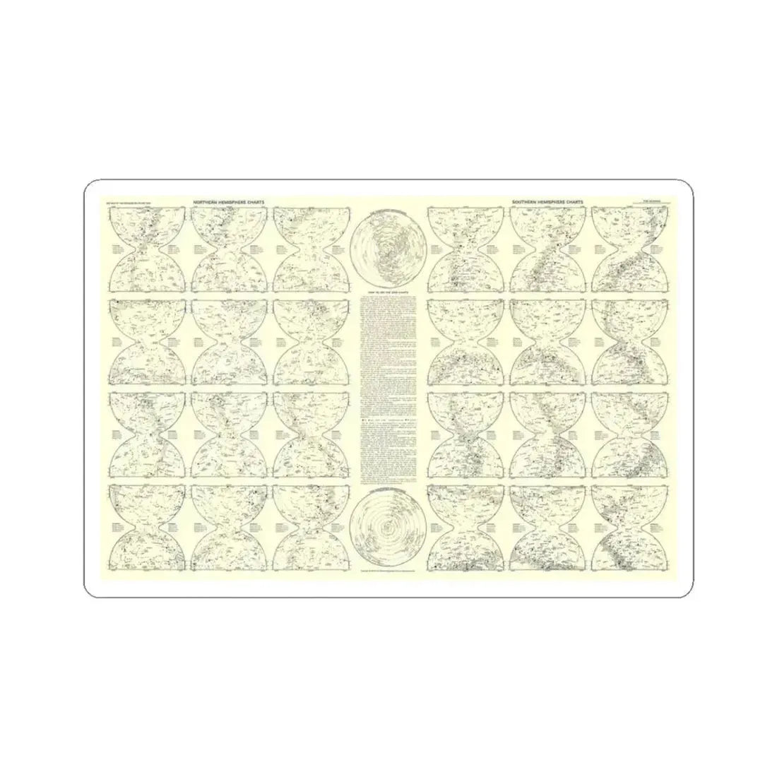 Heavens, The 2 (1957) (Map) STICKER Vinyl Kiss-Cut Decal 3 Inch White - The Sticker Space