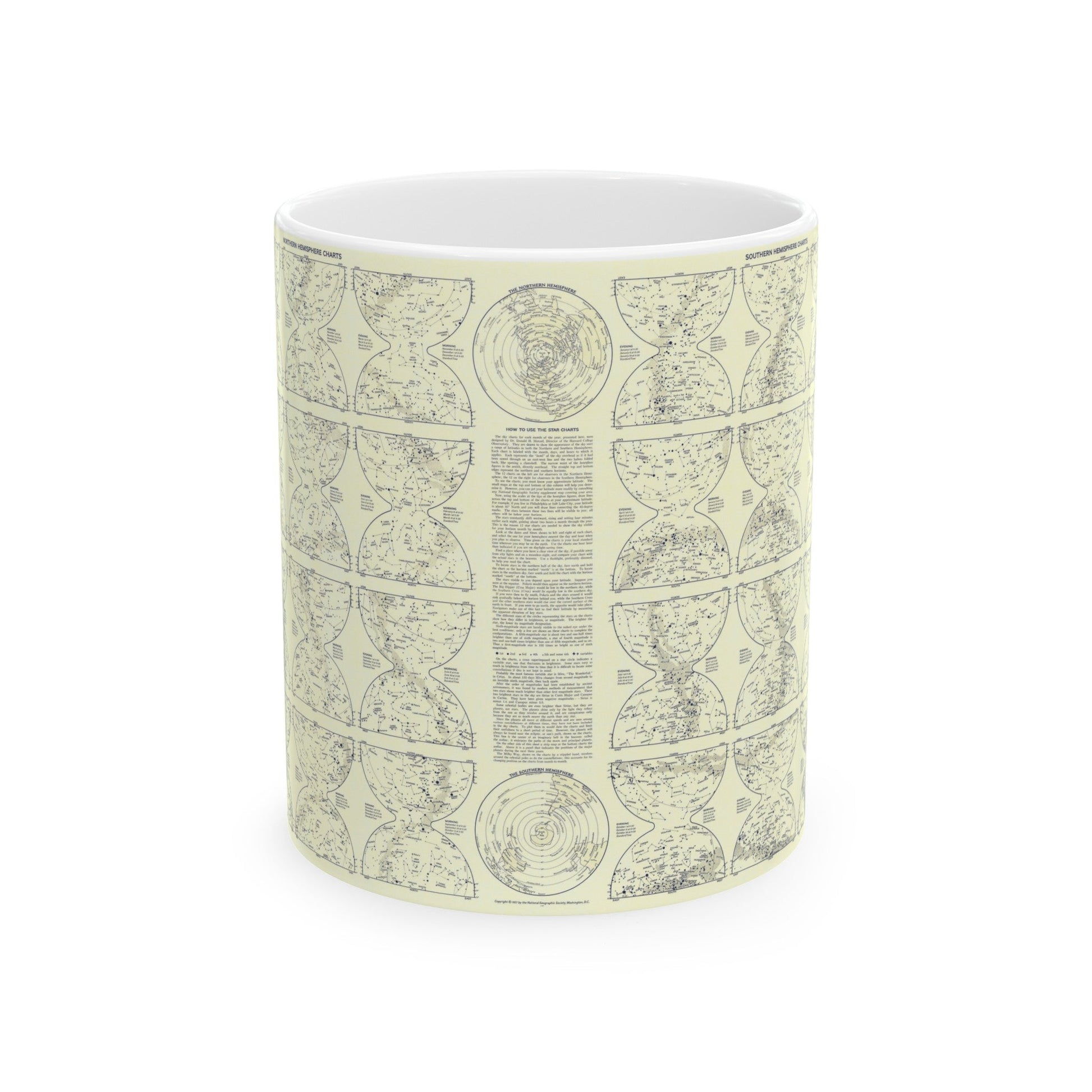 Heavens, The 2 (1957) (Map) White Coffee Mug-11oz-The Sticker Space