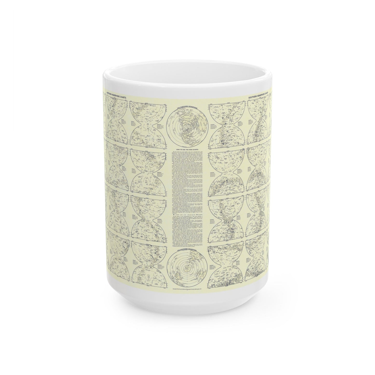 Heavens, The 2 (1957) (Map) White Coffee Mug-15oz-The Sticker Space