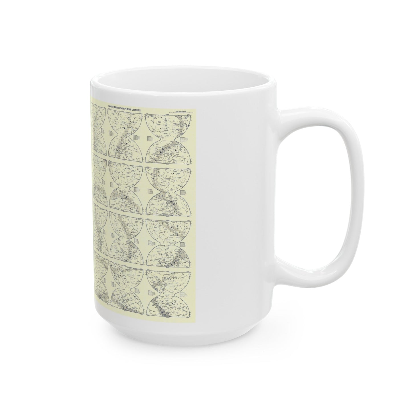 Heavens, The 2 (1957) (Map) White Coffee Mug-The Sticker Space