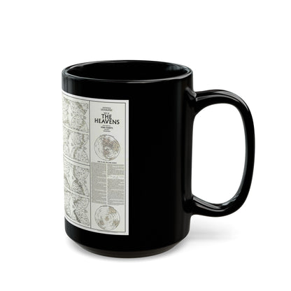 Heavens, The - Monthly Star Charts (1970) (Map) Black Coffee Mug-The Sticker Space