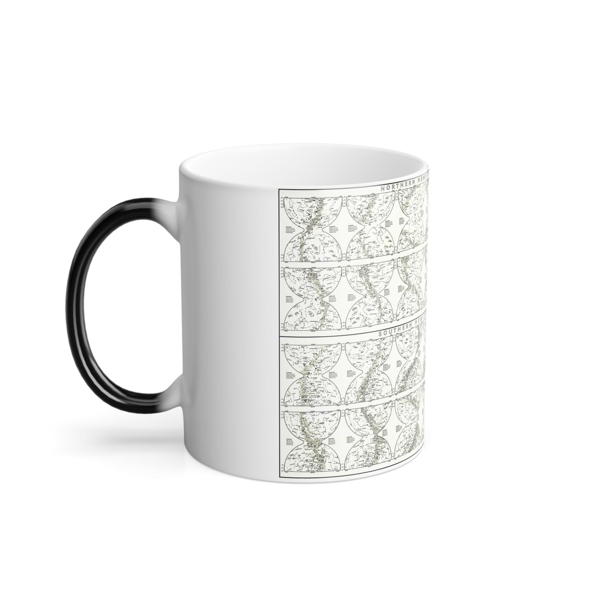 Heavens, The - Monthly Star Charts (1970) (Map) Color Changing Mug 11oz-11oz-The Sticker Space