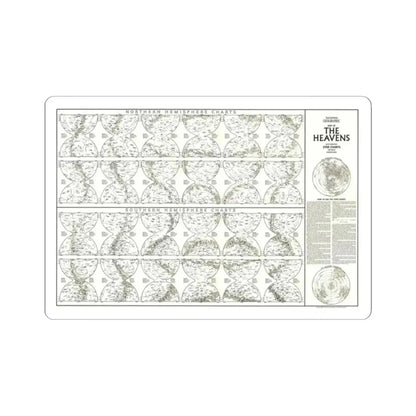 Heavens, The - Monthly Star Charts (1970) (Map) STICKER Vinyl Kiss-Cut Decal 2 Inch White - The Sticker Space