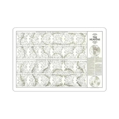 Heavens, The - Monthly Star Charts (1970) (Map) STICKER Vinyl Kiss-Cut Decal 3 Inch White - The Sticker Space