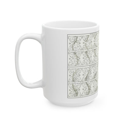 Heavens, The - Monthly Star Charts (1970) (Map) White Coffee Mug-The Sticker Space