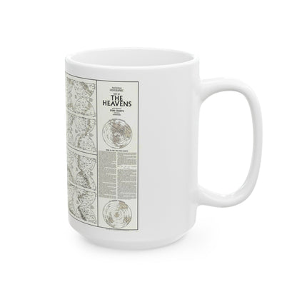 Heavens, The - Monthly Star Charts (1970) (Map) White Coffee Mug-The Sticker Space