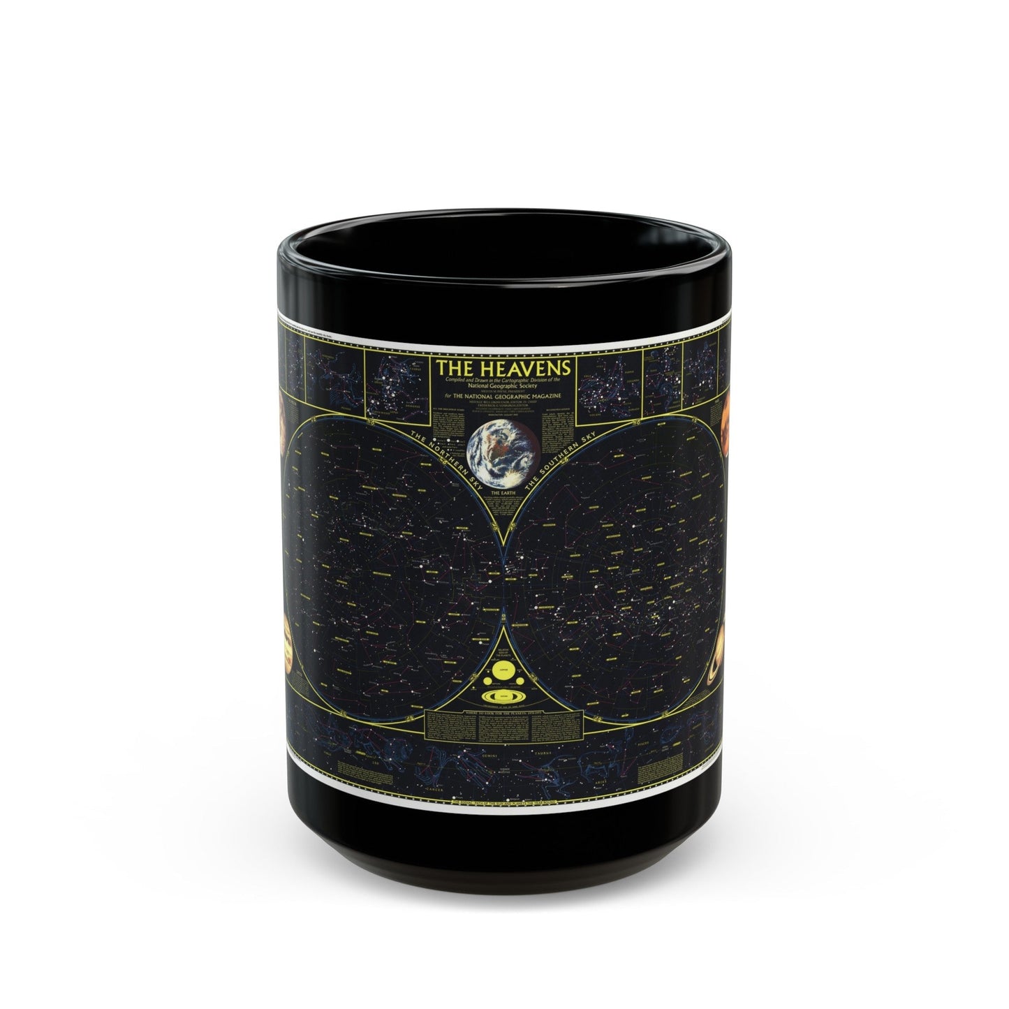 Heavens. The (1970) (Map) Black Coffee Mug-15oz-The Sticker Space