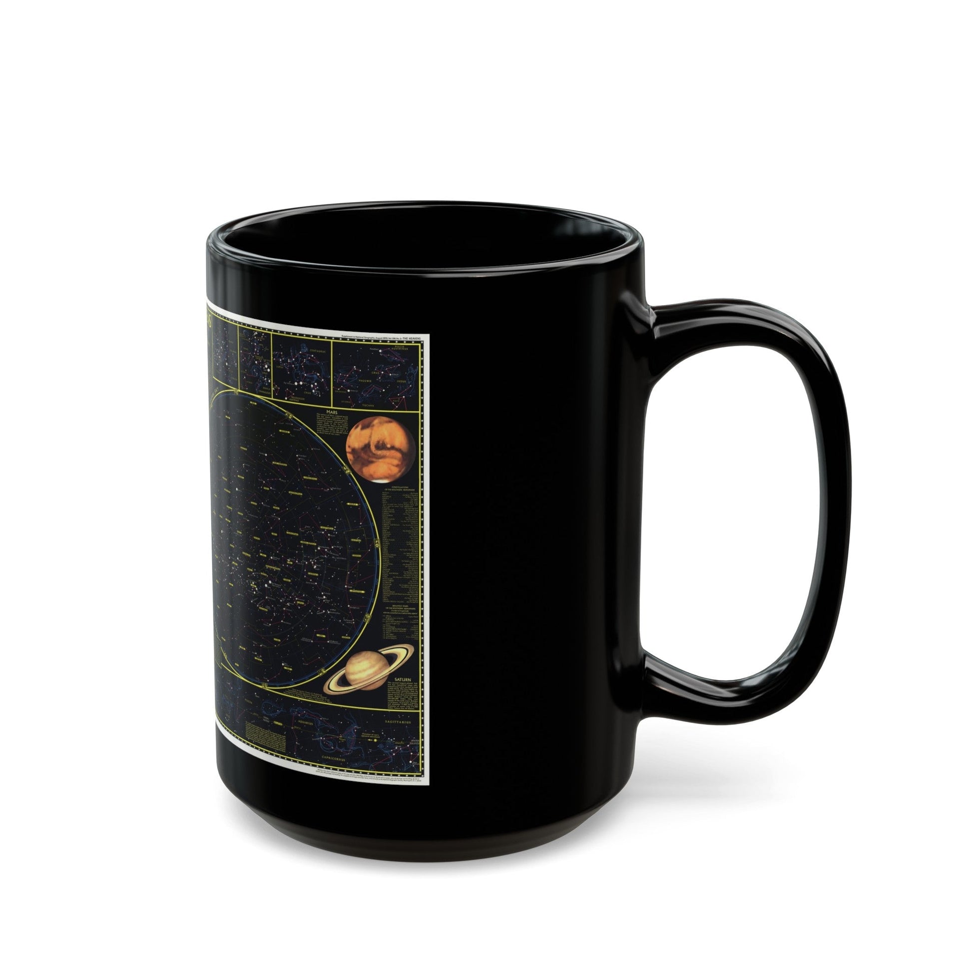 Heavens. The (1970) (Map) Black Coffee Mug-The Sticker Space