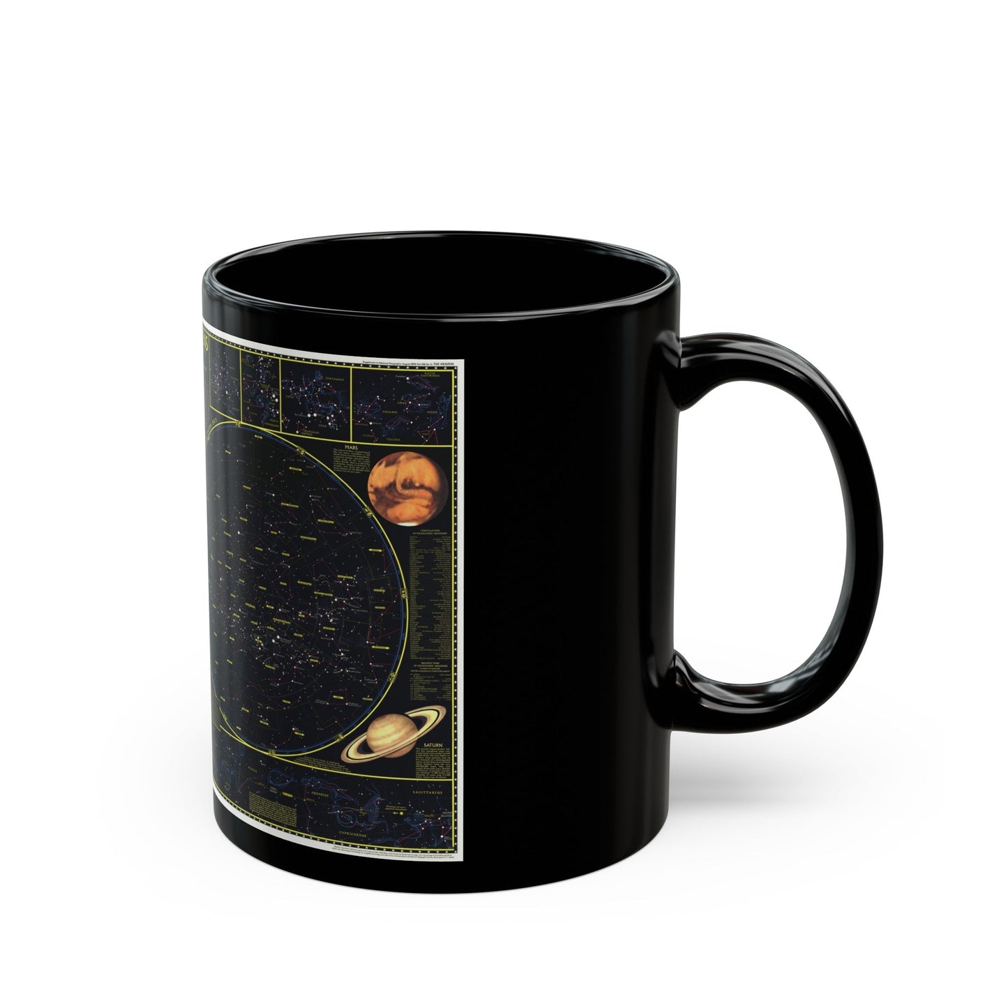 Heavens. The (1970) (Map) Black Coffee Mug-The Sticker Space