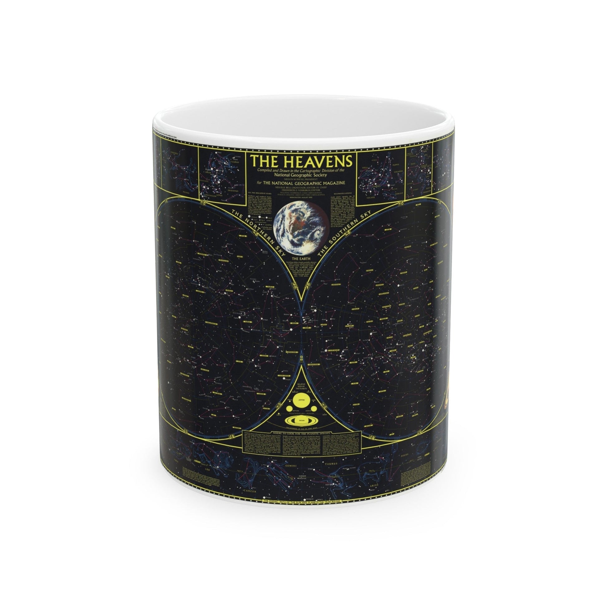 Heavens. The (1970) (Map) White Coffee Mug-11oz-The Sticker Space