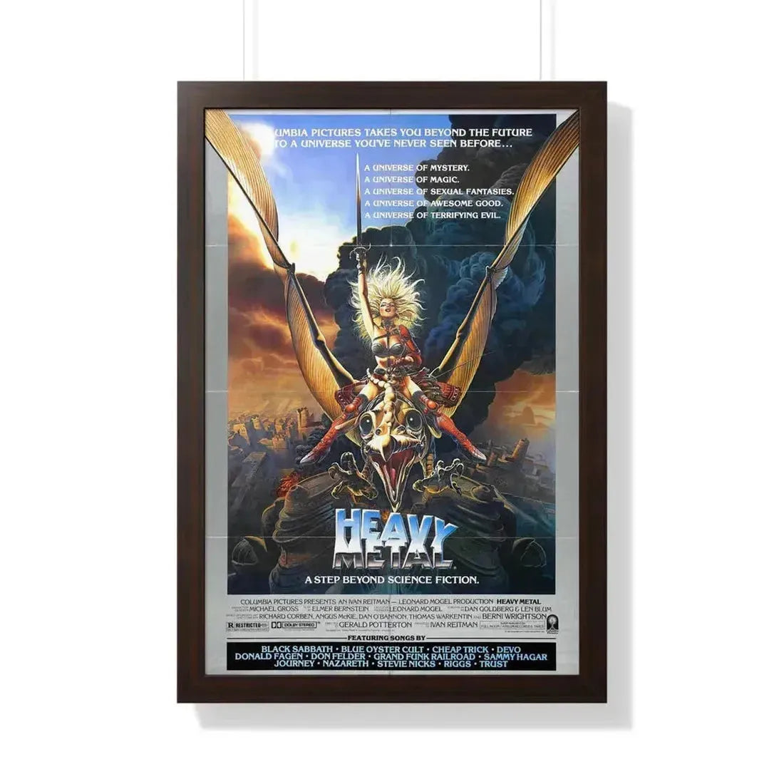 HEAVY METAL 1981 - Framed Movie Poster 20" x 30" Walnut - The Sticker Space