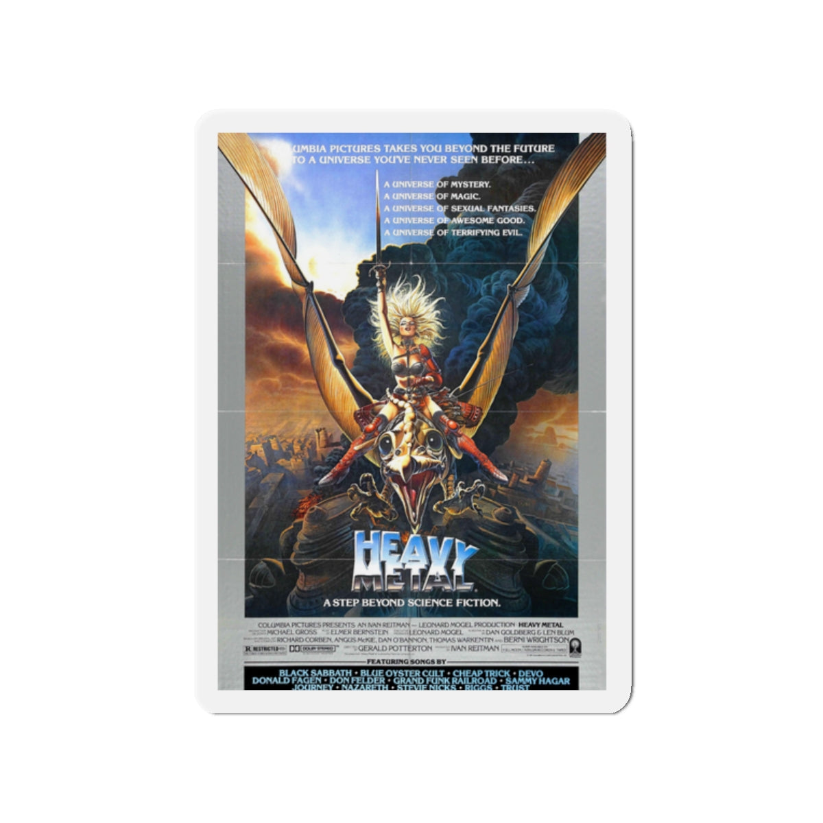 HEAVY METAL 1981 Movie Poster - Die-Cut Magnet-2" x 2"-The Sticker Space