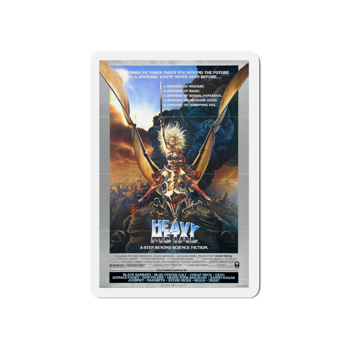 HEAVY METAL 1981 Movie Poster - Die-Cut Magnet-5" x 5"-The Sticker Space