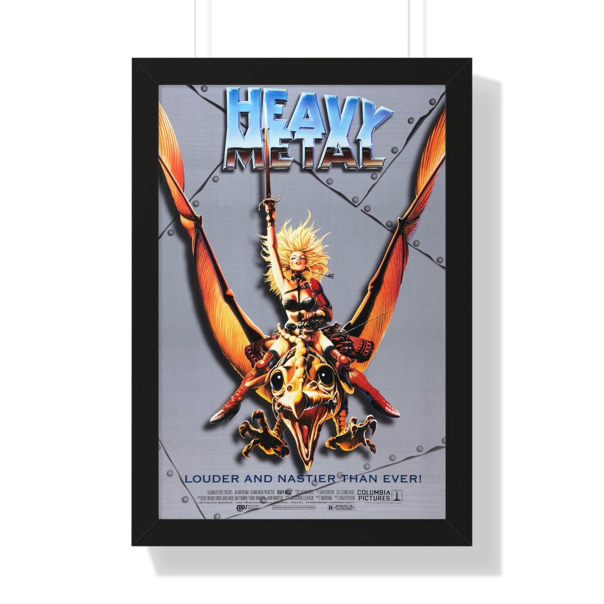 HEAVY METAL (RERELEASE) 1981 - Framed Movie Poster-16″ x 24″-The Sticker Space