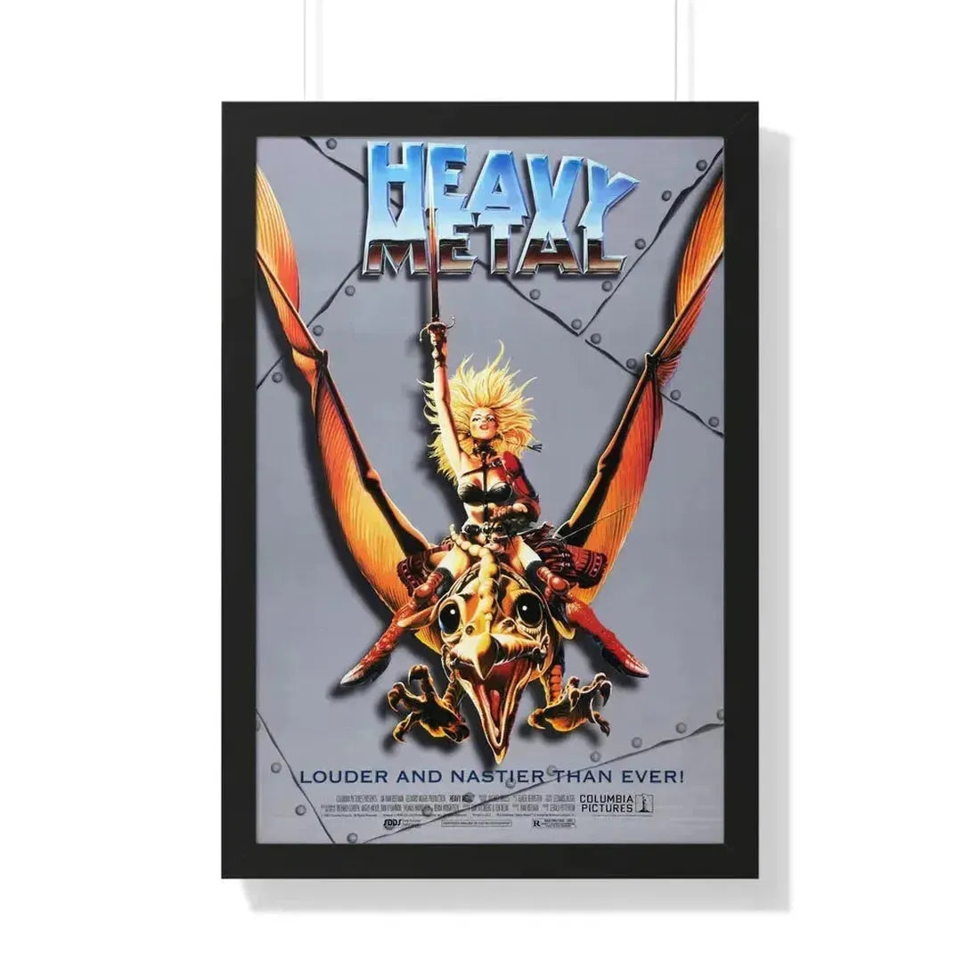 HEAVY METAL (RERELEASE) 1981 - Framed Movie Poster 20" x 30" Black - The Sticker Space