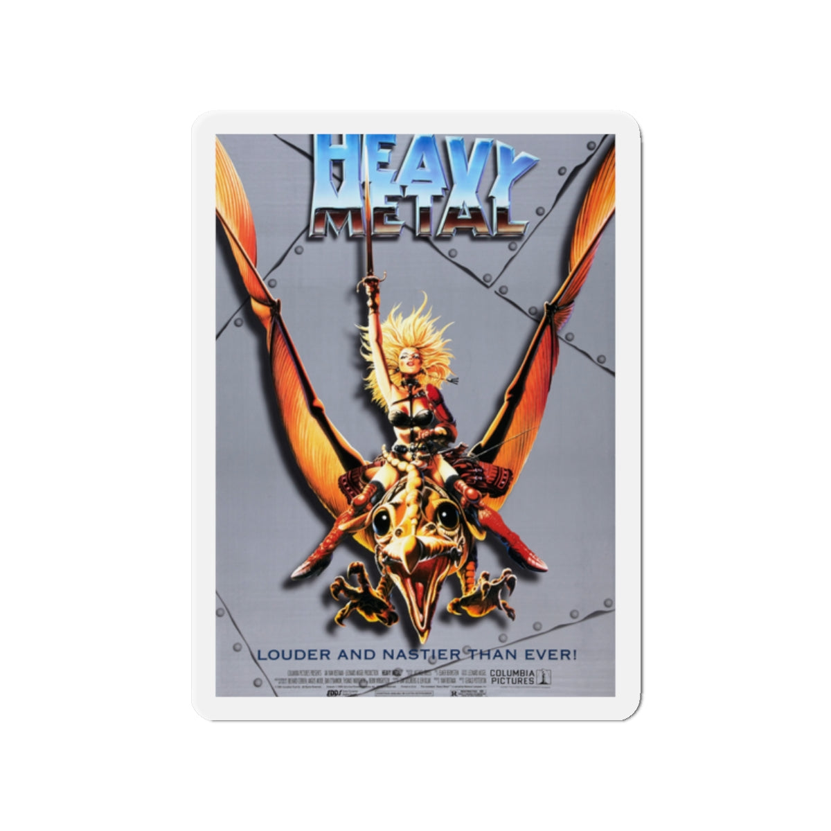 HEAVY METAL (RERELEASE) 1981 Movie Poster - Die-Cut Magnet-2" x 2"-The Sticker Space