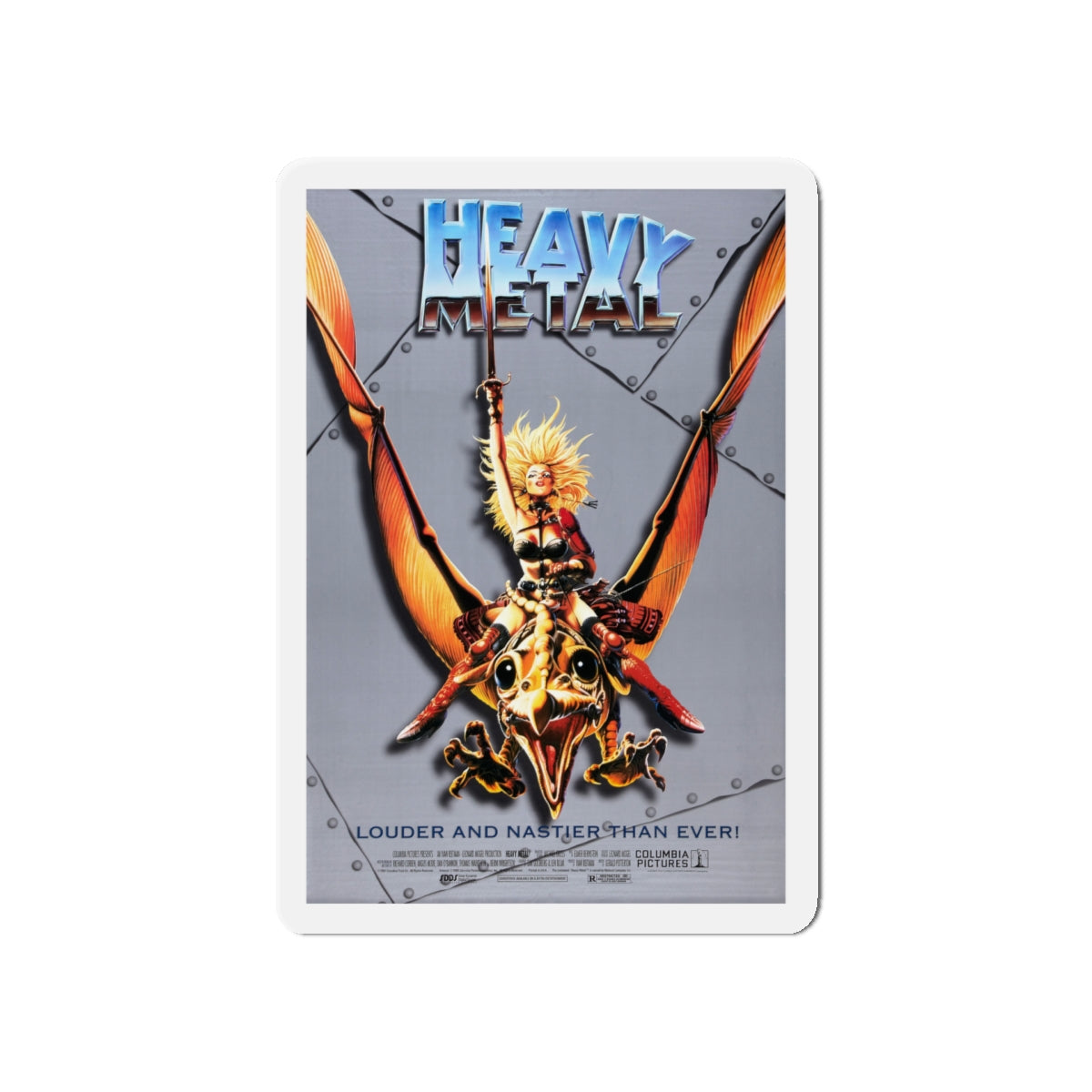 HEAVY METAL (RERELEASE) 1981 Movie Poster - Die-Cut Magnet-5" x 5"-The Sticker Space