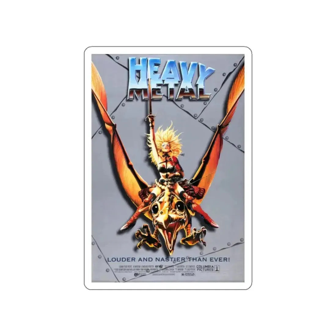 HEAVY METAL (RERELEASE) 1981 Movie Poster STICKER Vinyl Die-Cut Decal - The Sticker Space
