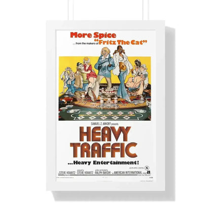 HEAVY TRAFFIC 1973 - Framed Movie Poster 16″ x 24″ White - The Sticker Space