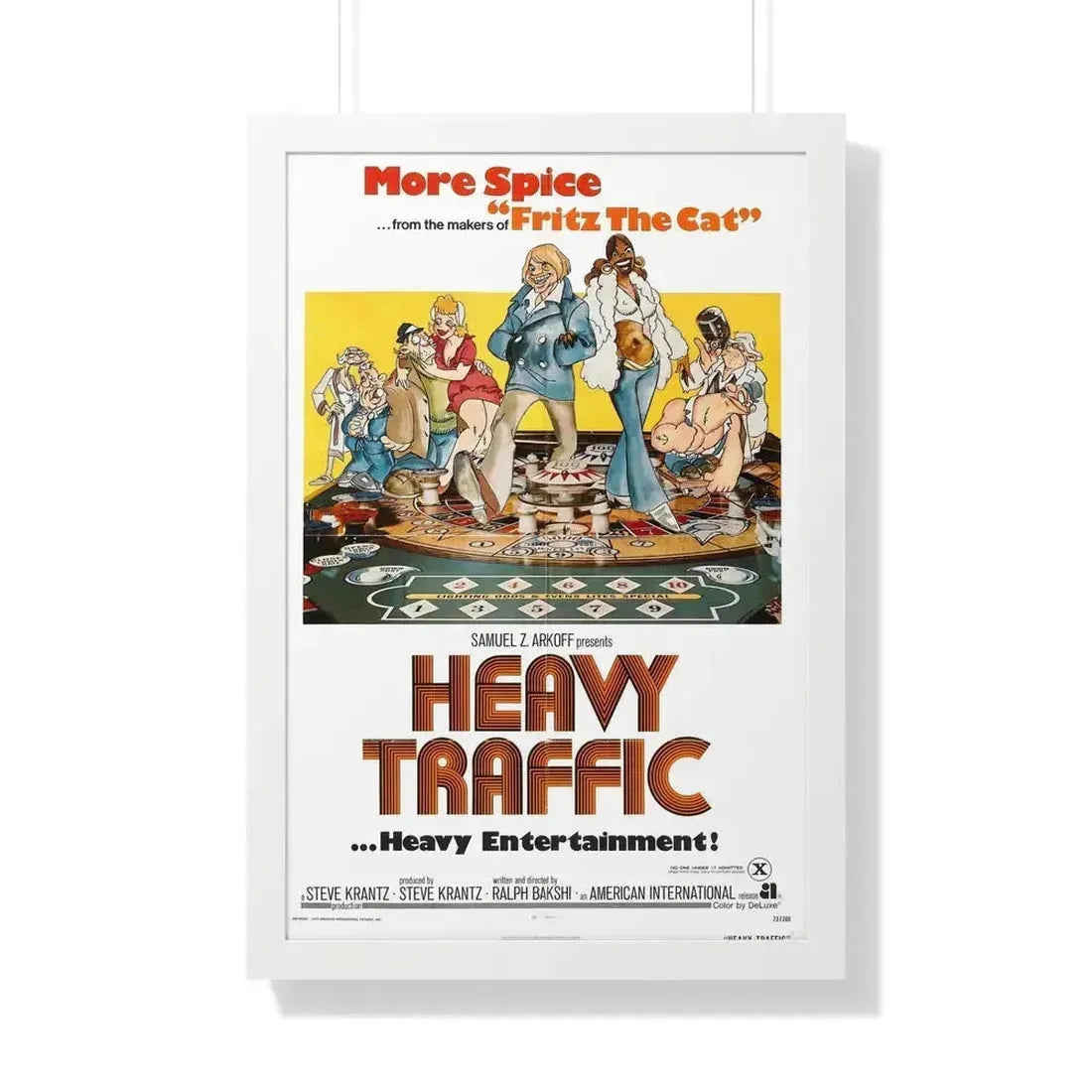 HEAVY TRAFFIC 1973 - Framed Movie Poster 20" x 30" White - The Sticker Space