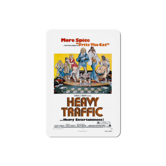 Heavy Traffic 1973 Movie Poster Die-Cut Magnet-2 Inch-The Sticker Space