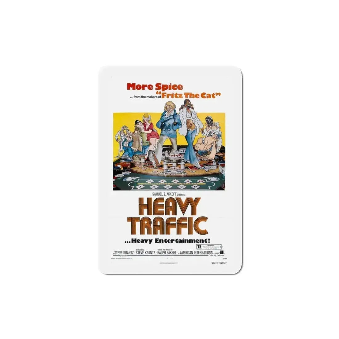 Heavy Traffic 1973 Movie Poster Refrigerator Magnet 3 Inch - The Sticker Space