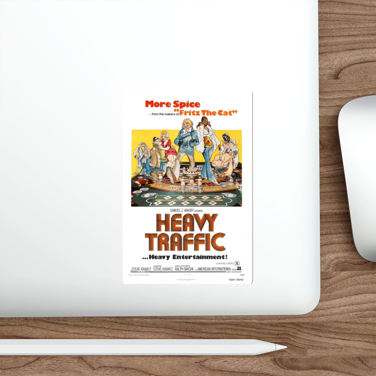 HEAVY TRAFFIC 1973 Movie Poster STICKER Vinyl Die-Cut Decal-The Sticker Space