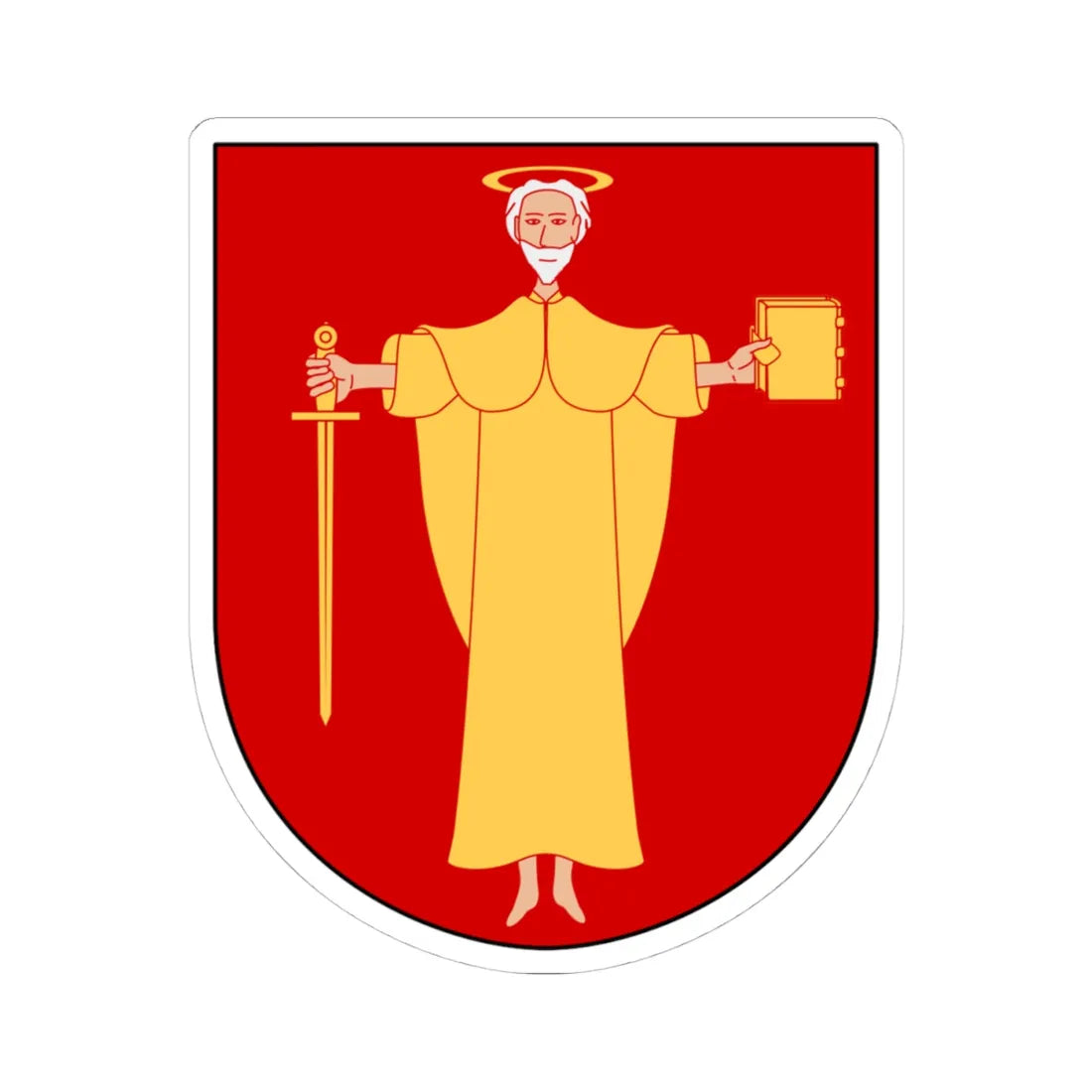 Hedemora landskommun vapen (Sweden) (Coat of Arms) STICKER Vinyl Kiss-Cut Decal 4 Inch White - The Sticker Space