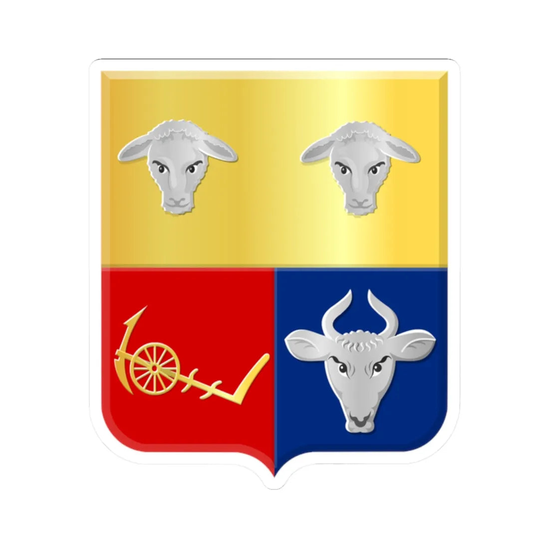 Heerde wapen HRvA (Netherlands) (Coat of Arms) STICKER Vinyl Kiss-Cut Decal 2 Inch White - The Sticker Space