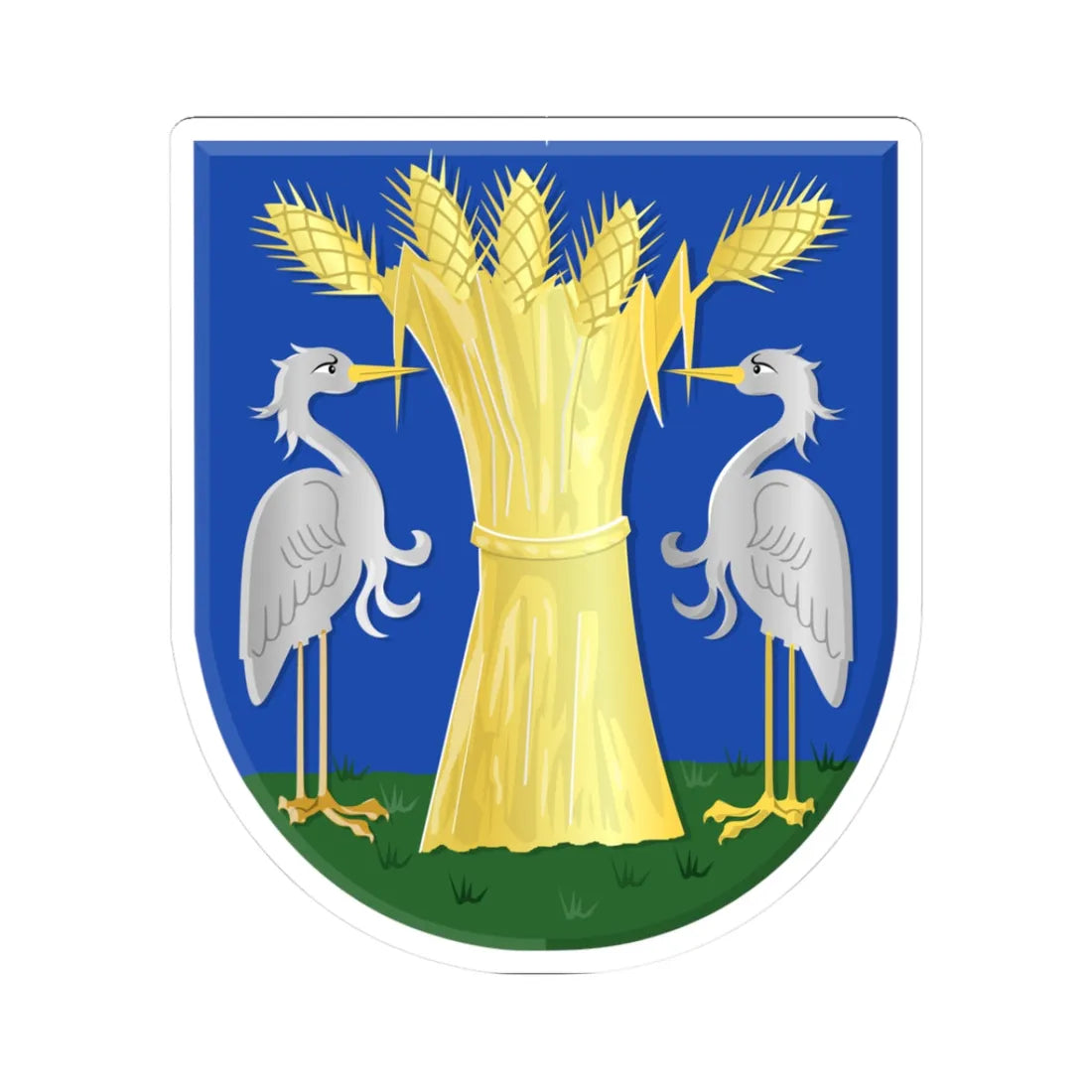 Heerhugowaard wapen HRvA (Netherlands) (Coat of Arms) STICKER Vinyl Kiss-Cut Decal 3 Inch White - The Sticker Space