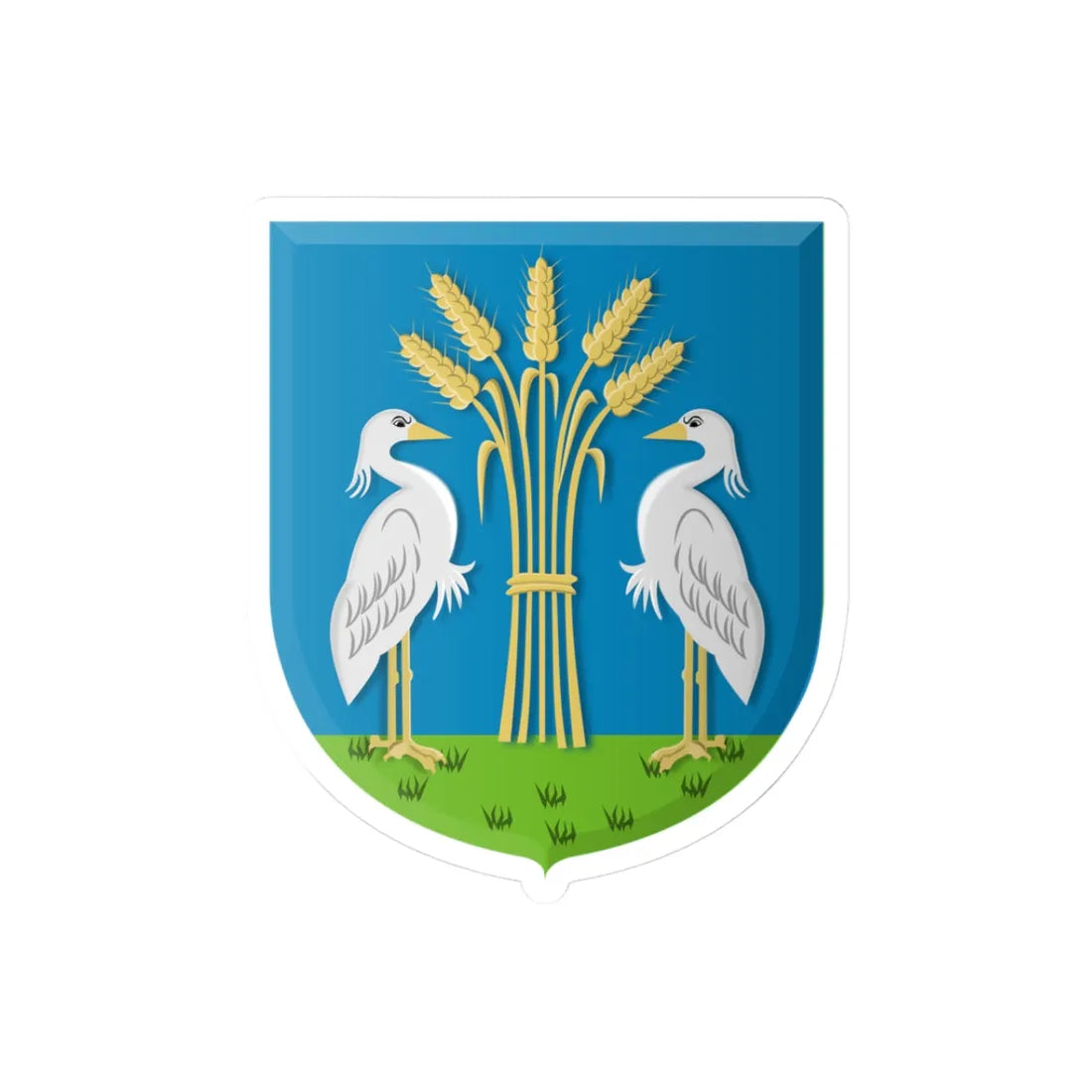 Heerhugowaard wapen (Netherlands) (Coat of Arms) STICKER Vinyl Kiss-Cut Decal 3 Inch White - The Sticker Space