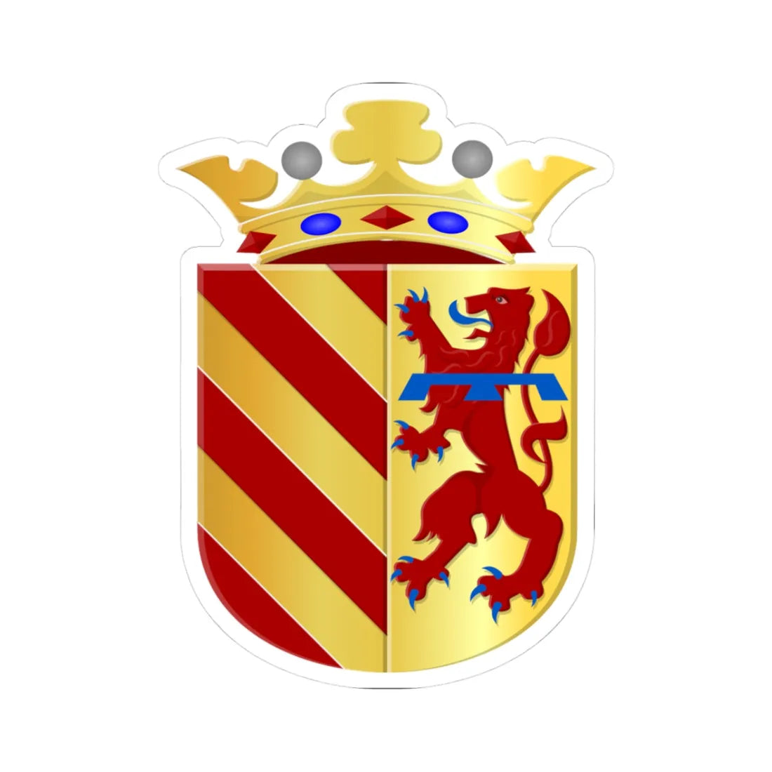 Hei- en Boeicop wapen 1943 (Netherlands) (Coat of Arms) STICKER Vinyl Kiss-Cut Decal 3 Inch White - The Sticker Space