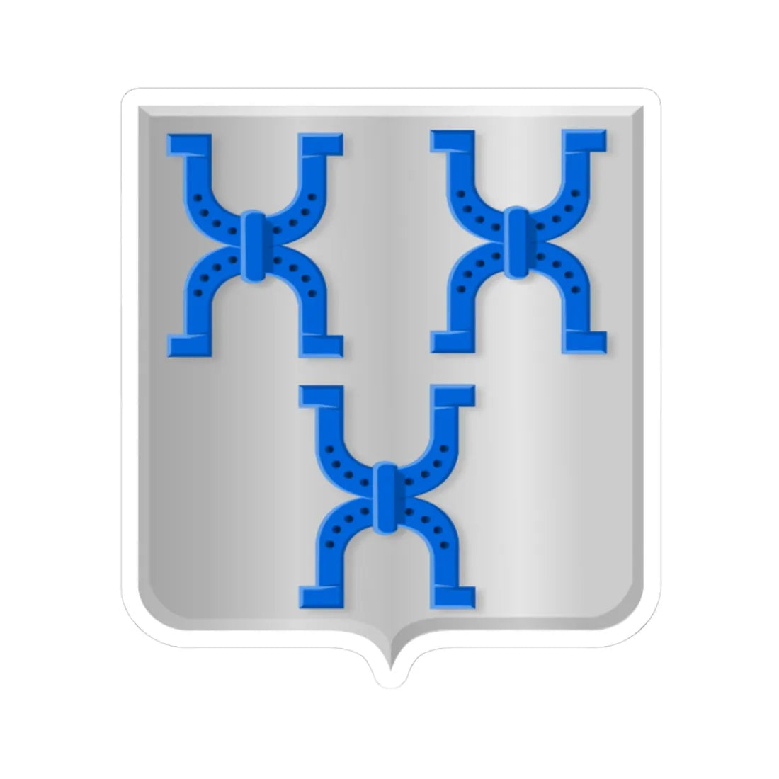 Hekendorp wapen (Netherlands) (Coat of Arms) STICKER Vinyl Kiss-Cut Decal 3 Inch White - The Sticker Space
