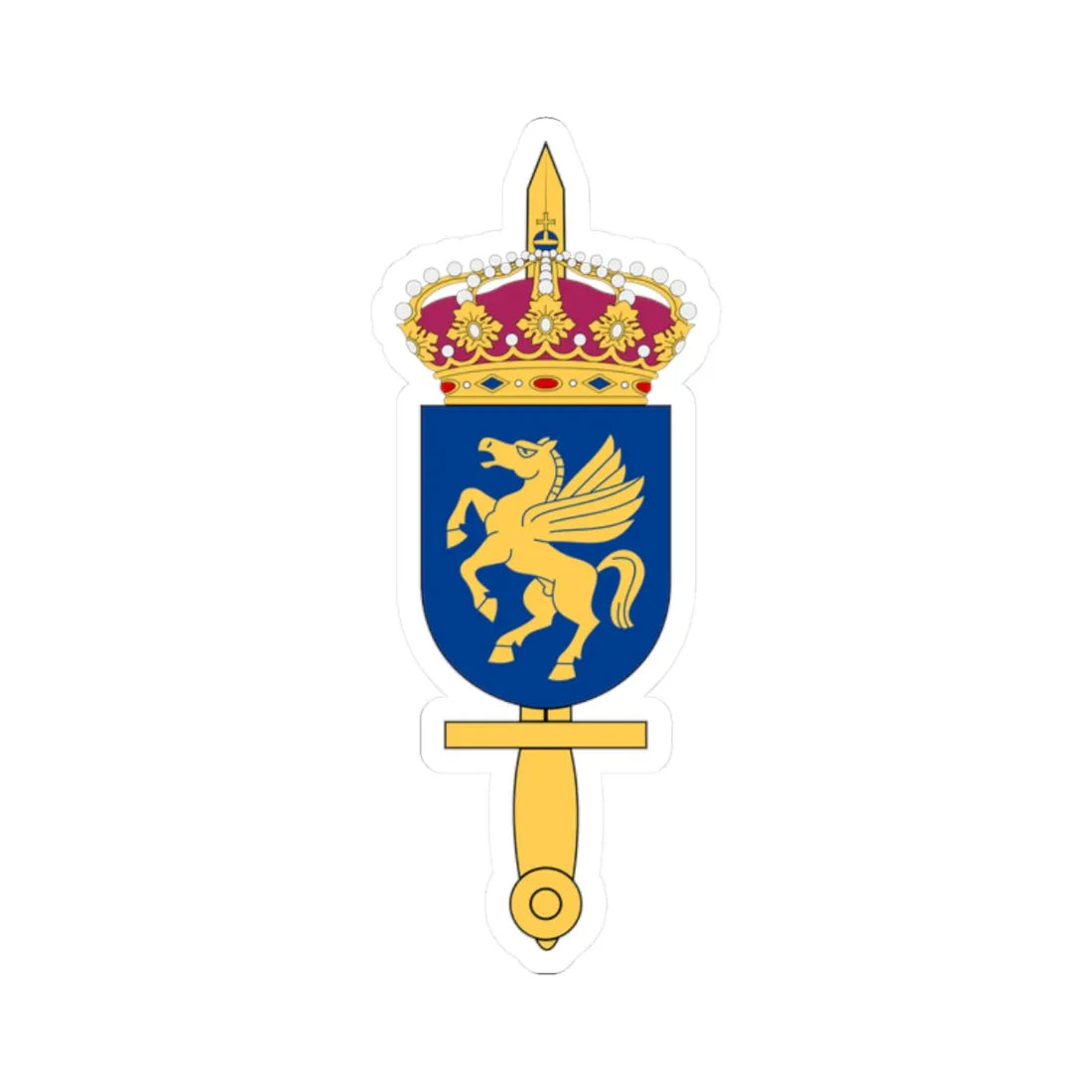 Helikopterflottiljen vapen (Sweden) (Coat of Arms) STICKER Vinyl Kiss-Cut Decal 2 Inch White - The Sticker Space
