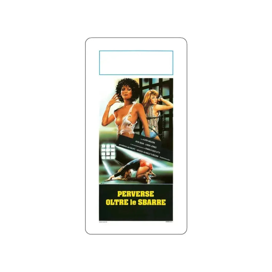 HELL BEHIND BARS (ITALIAN) 1984 Movie Poster STICKER Vinyl Die-Cut Decal 4 Inch - The Sticker Space