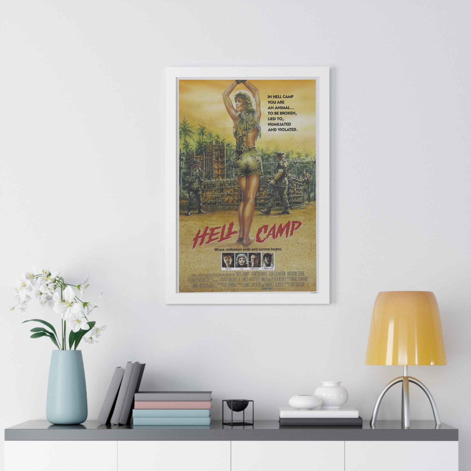 HELL CAMP 1986 - Framed Movie Poster-The Sticker Space