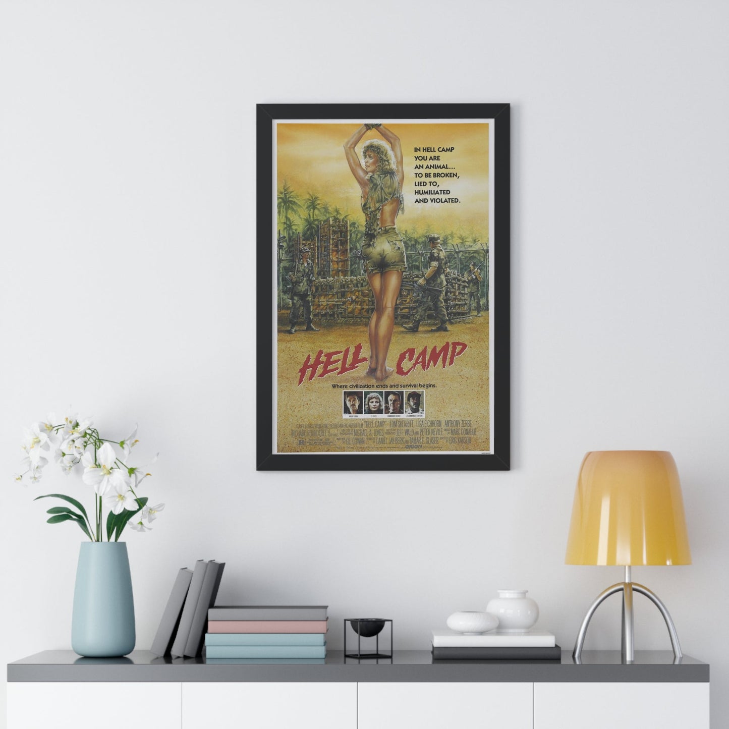 HELL CAMP 1986 - Framed Movie Poster-The Sticker Space