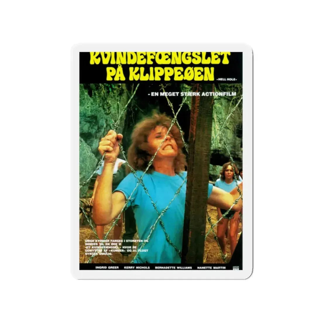 HELL HOLE (DANISH) 1978 Movie Poster - Refrigerator Magnet 2 Inch - The Sticker Space