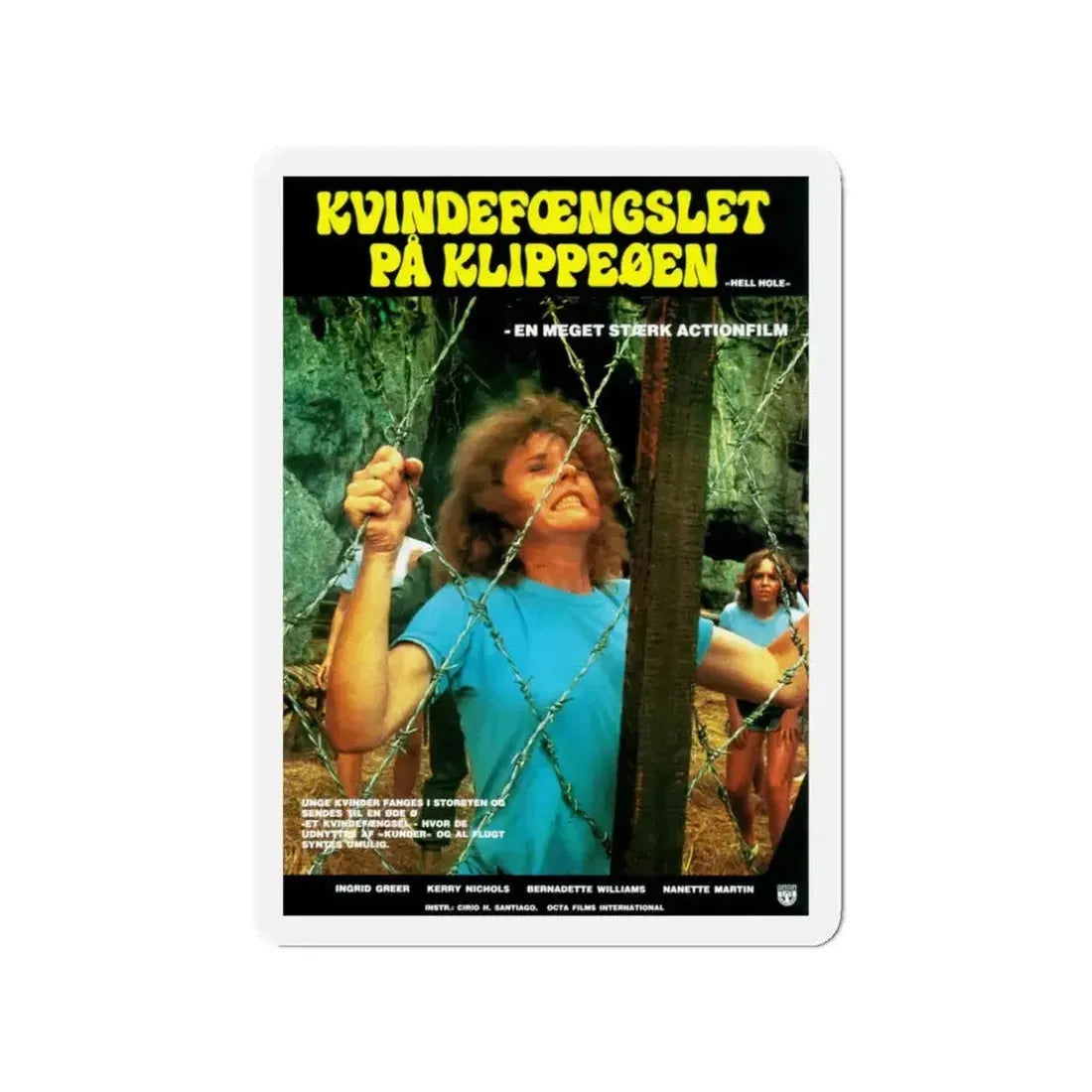HELL HOLE (DANISH) 1978 Movie Poster - Refrigerator Magnet - The Sticker Space
