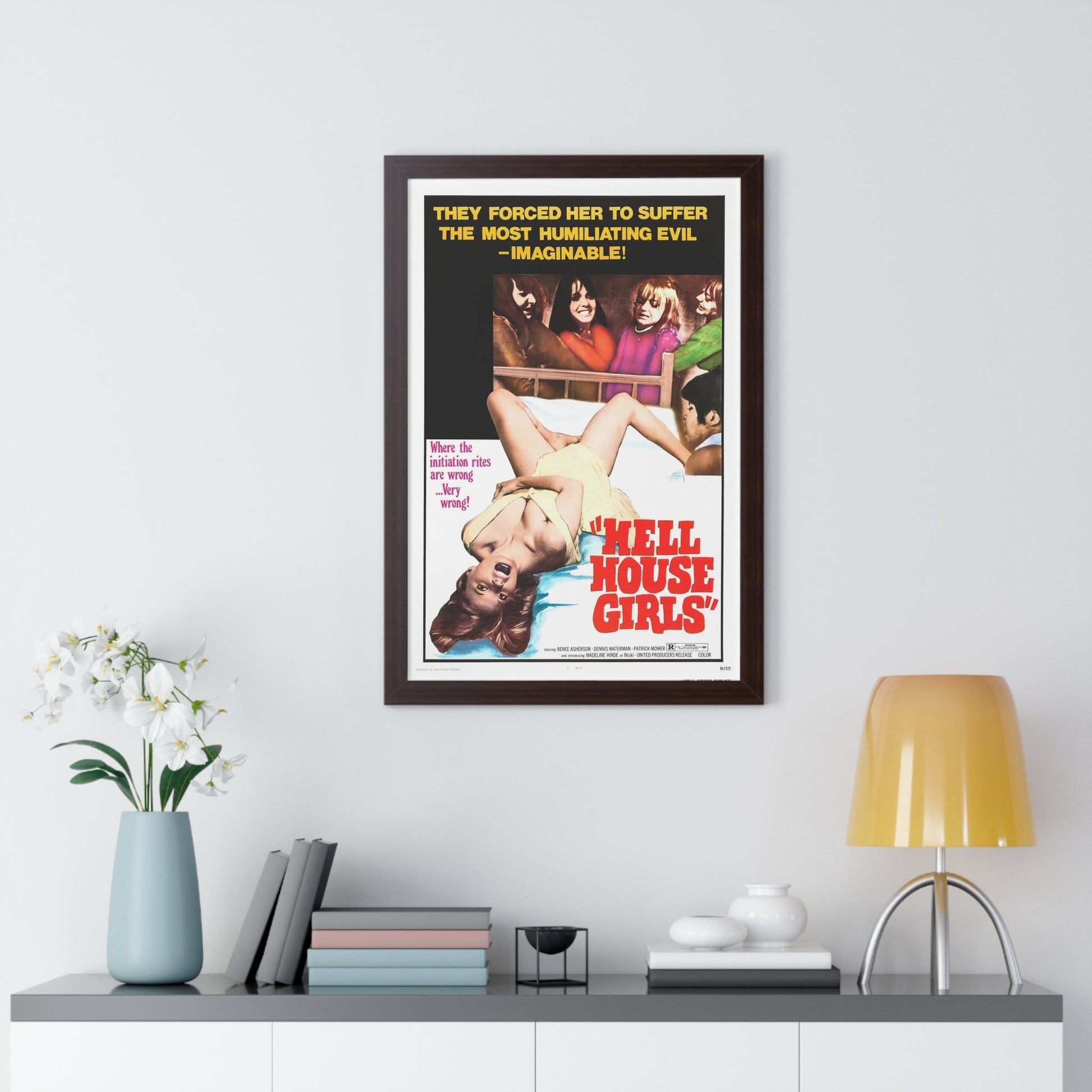 HELL HOUSE GIRLS (SCHOOL FOR UNCLAIMED GIRLS) 1969 - Framed Movie Poster-The Sticker Space