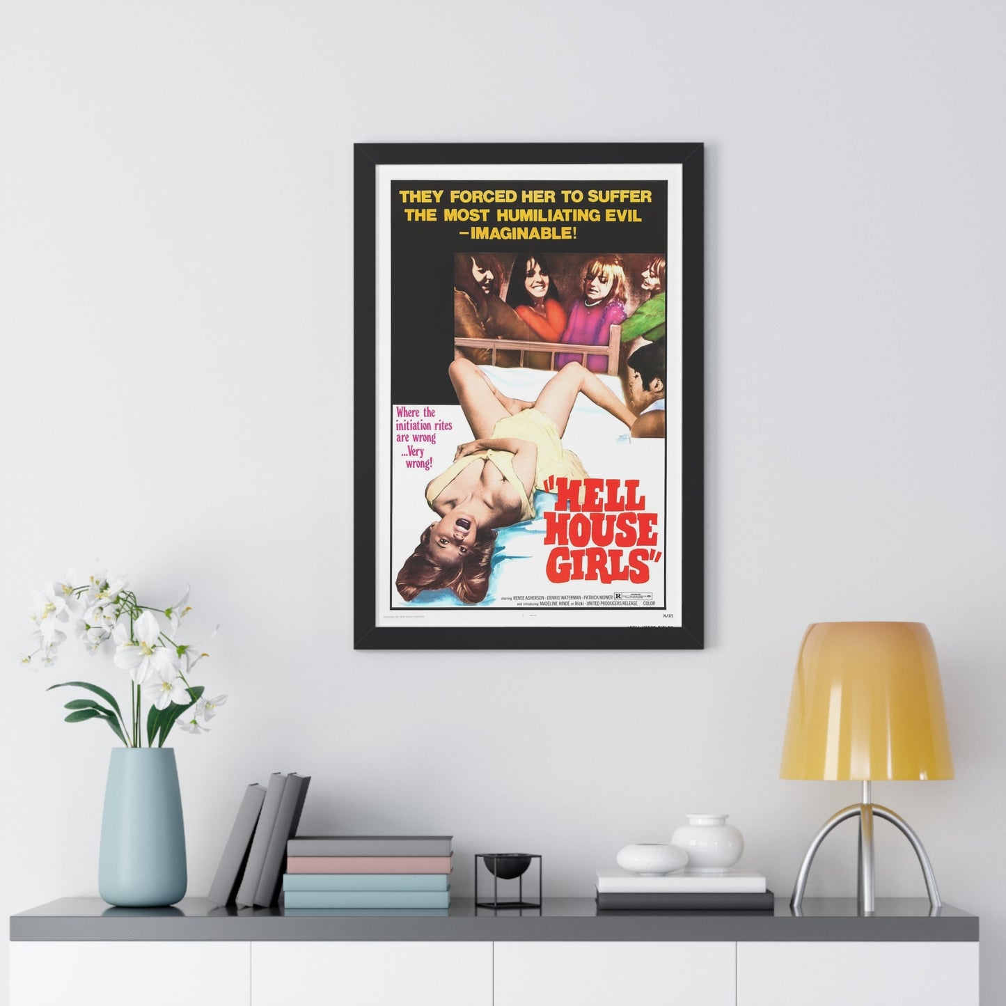 HELL HOUSE GIRLS (SCHOOL FOR UNCLAIMED GIRLS) 1969 - Framed Movie Poster-The Sticker Space